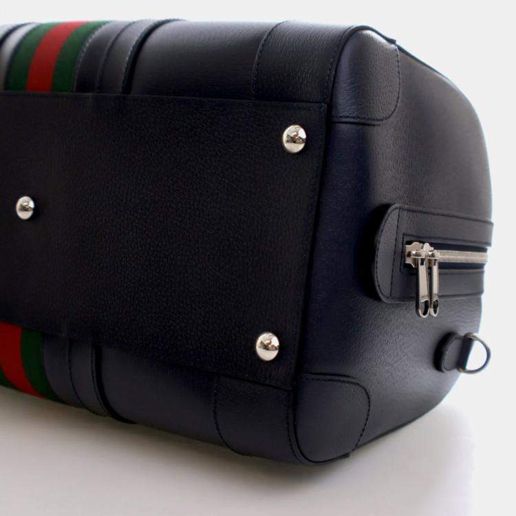 Pre Owned Gucci Medium Calfskin Savoy Duffle