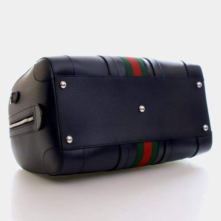 Pre Owned Gucci Medium Calfskin Savoy Duffle