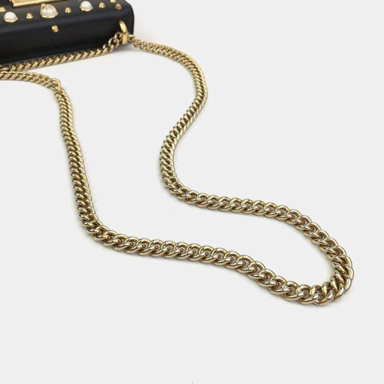 Pre Owned Gucci Small Studded Padlock Bag
