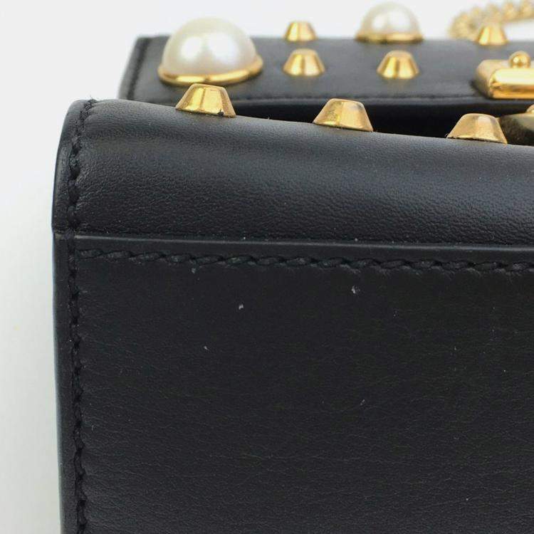 Pre Owned Gucci Small Studded Padlock Bag