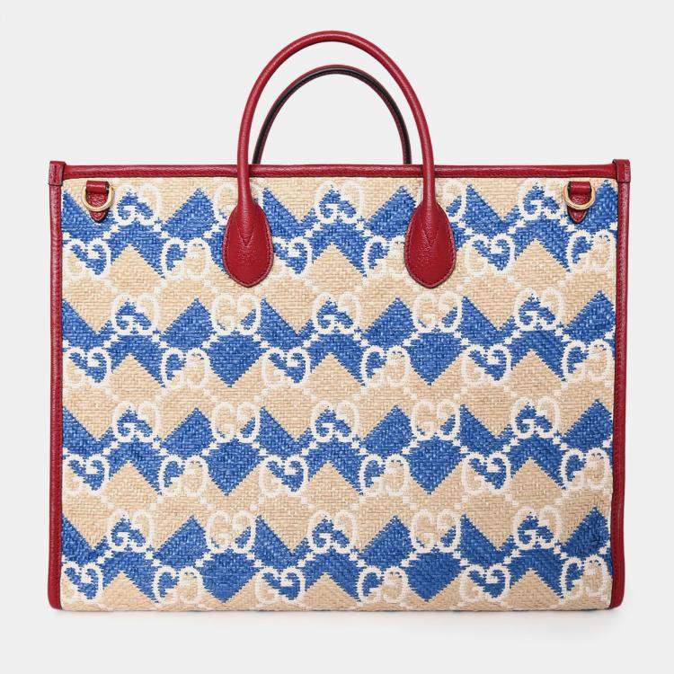 Pre Owned Gucci X Hamptons Limited Edition Canvas GG Tote with Strap