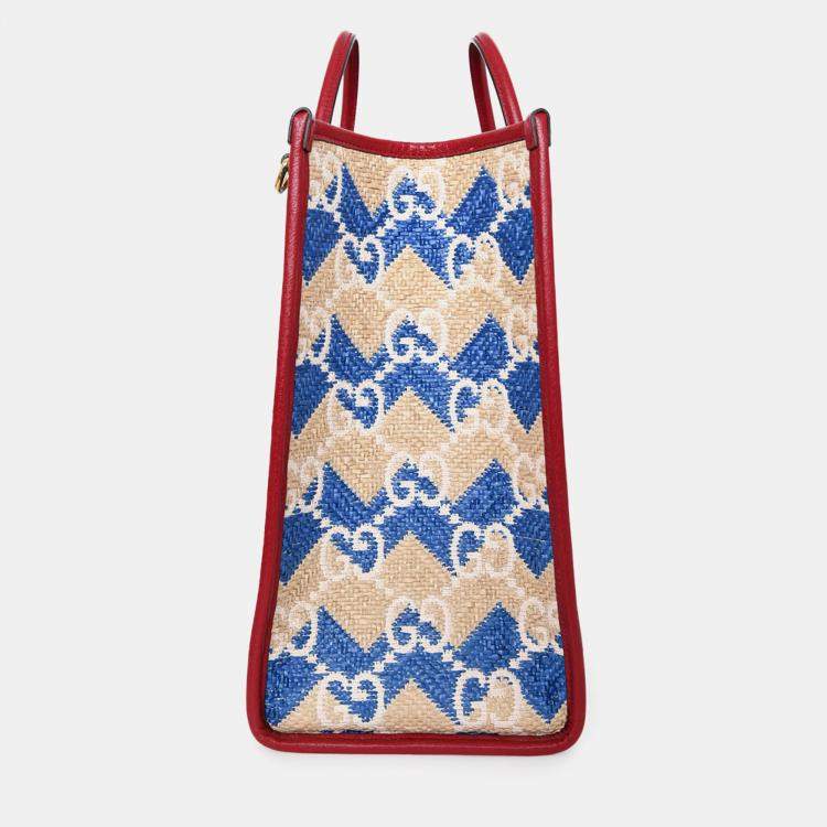 Pre Owned Gucci X Hamptons Limited Edition Canvas GG Tote with Strap