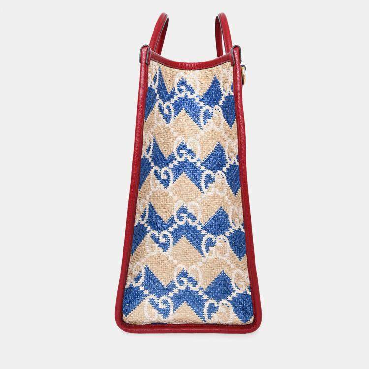 Pre Owned Gucci X Hamptons Limited Edition Canvas GG Tote with Strap