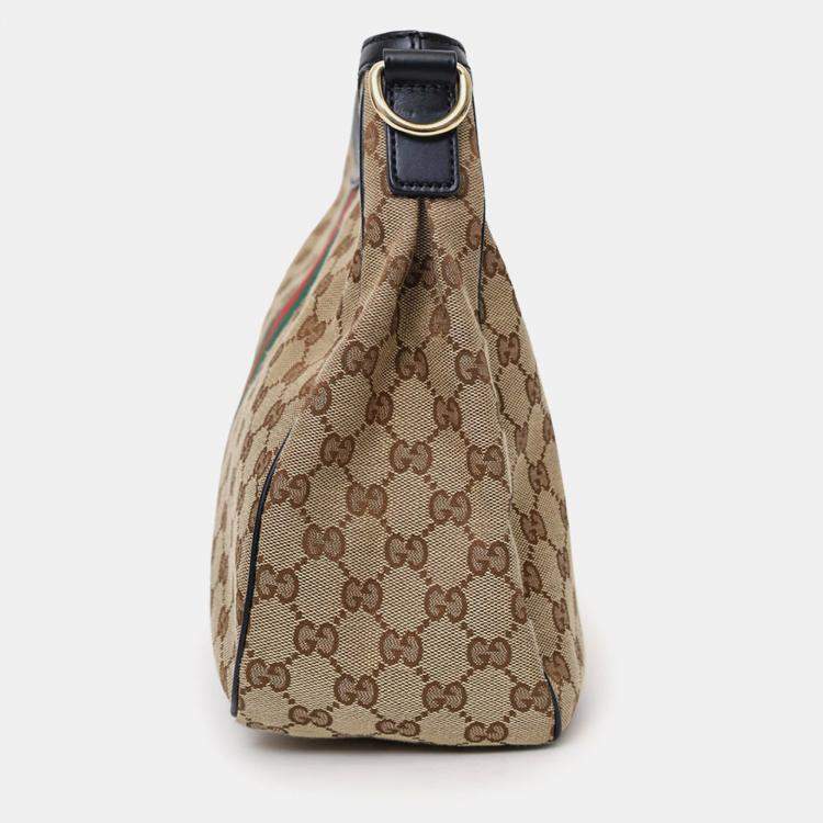Pre Owned Gucci Canvas Web Sherry Shoulder Bag