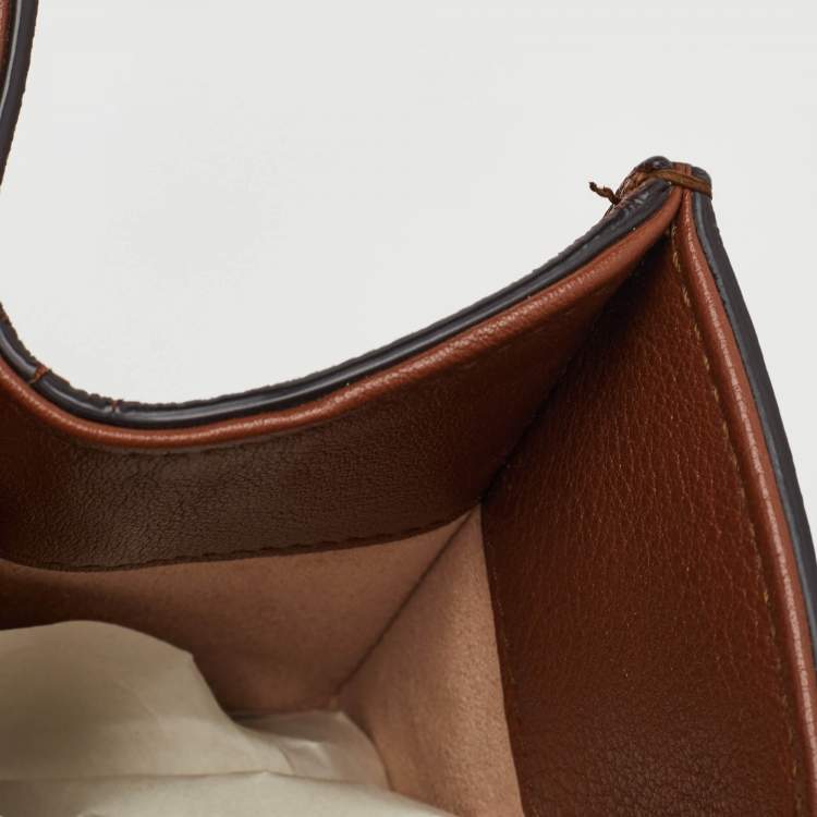 Pre Owned Gucci Bamboo Diana Medium Brown Leather Tote