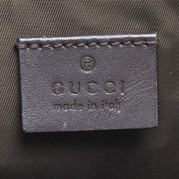 Pre Owned Gucci Diaper Beige/Brown GG Supreme Canvas and Leather Messenger Bag