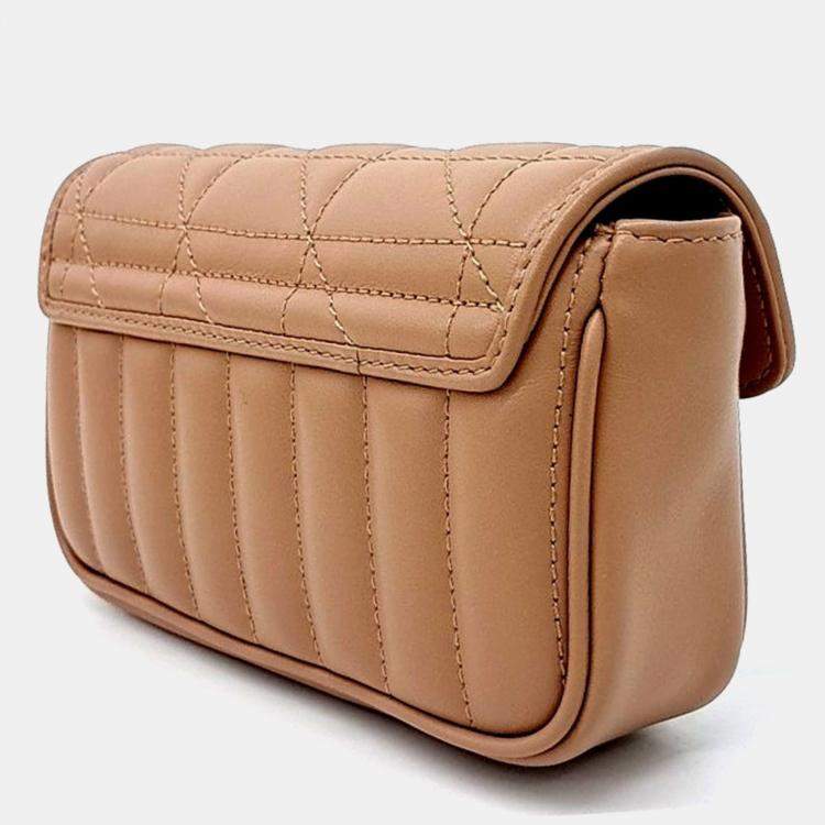 Pre Owned Gucci Beige Leather Matrasse Super Mini Crossbody Bag (476433)