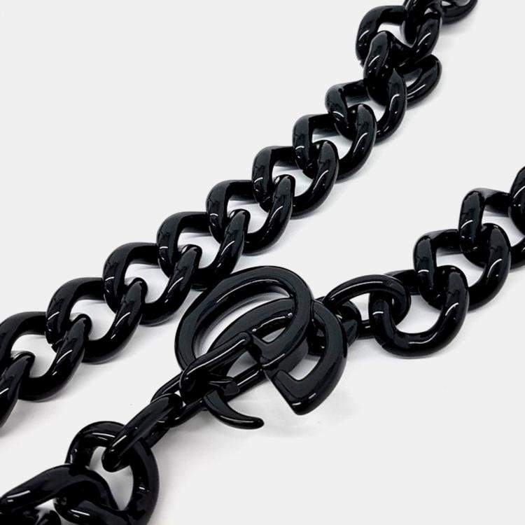 Pre Owned Gucci Black GG Marmont Belt Bag (699757)