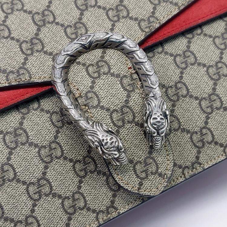 Pre Owned Gucci Beige PVC Gucci Dionysus Chain Shoulder Bag (400249)