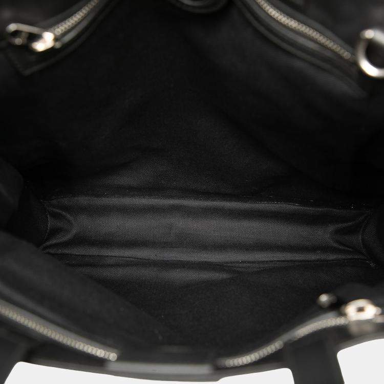 Pre Owned Gucci Black GG Supreme Tiger Convertible Soft Tote