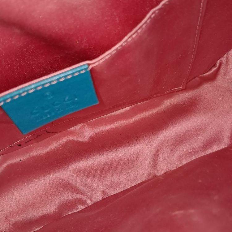 Pre Owned Gucci Velvet Marmont Crossbody Bag (447632)