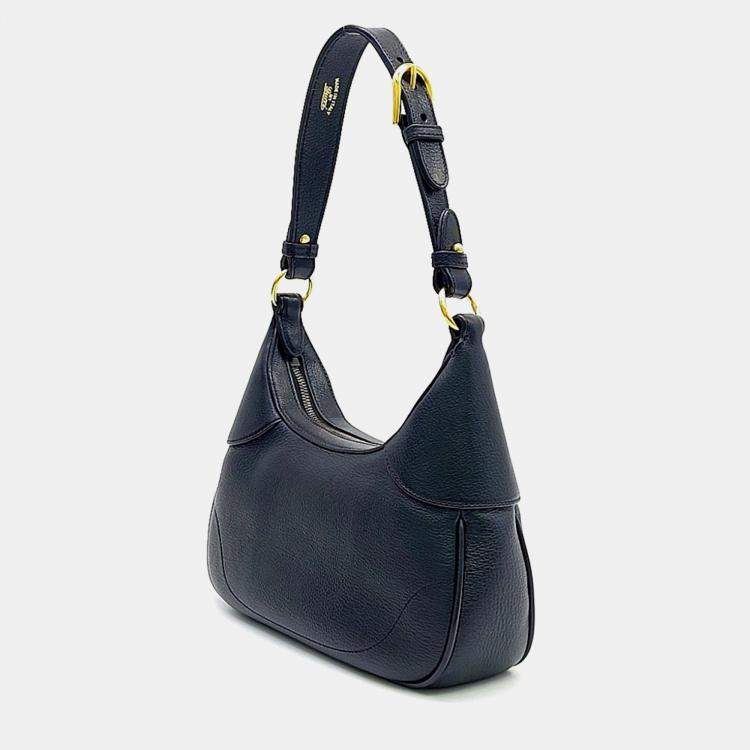 Pre Owned Gucci Black Leather Aphrodite Shoulder Bag Small (731817)