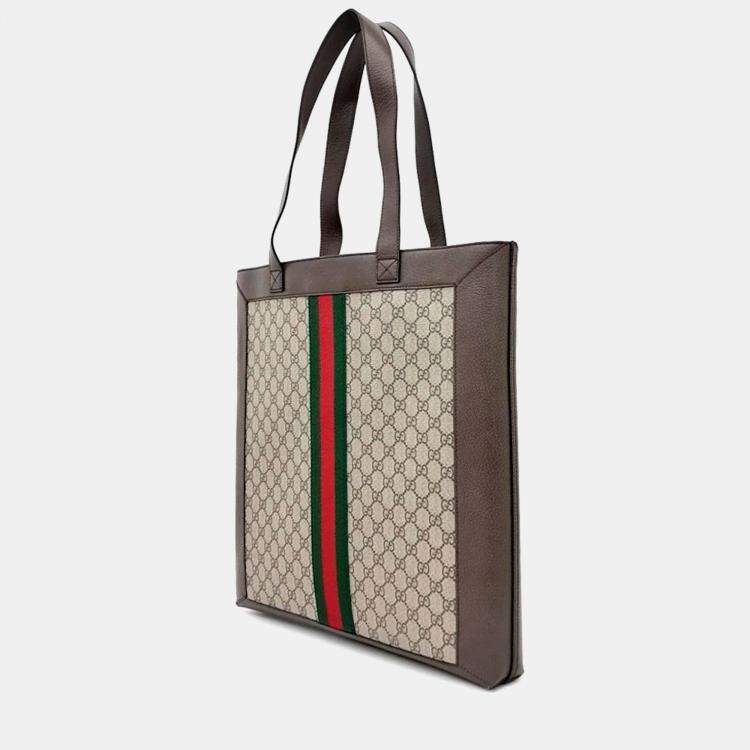 Pre Owned Gucci Multicolor PVC Gucci Ophidia GG Supreme Tote Bag (519335)