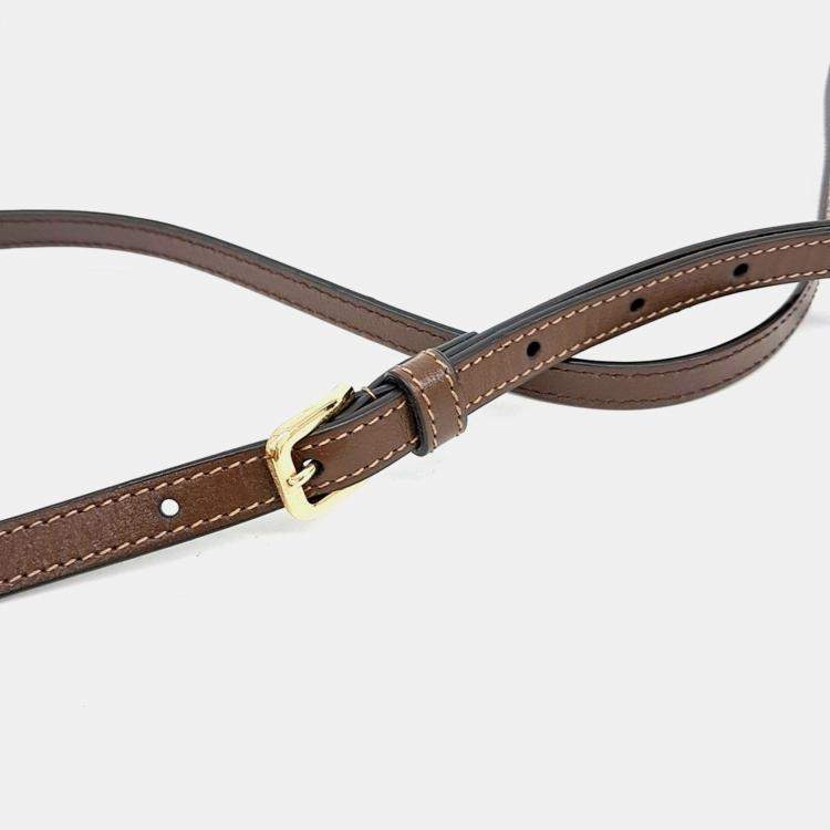 Pre Owned Gucci Beige PVC Horsebit 1955 Mini Bag (699296)