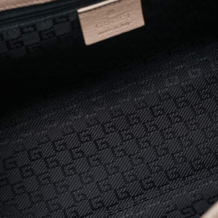 Pre Owned Gucci Jackie Bardot Light Pink Leather Shoulder Bag