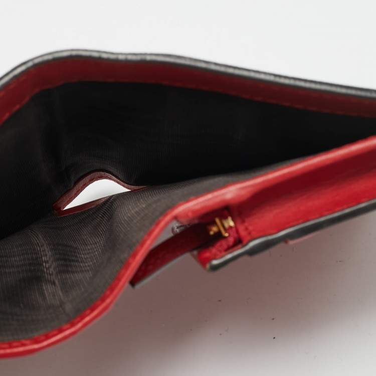 Pre Owned Gucci Bosco Patch Beige/Pink GG Supreme Canvas Compact Wallet