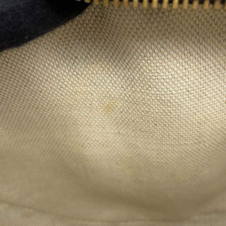 Pre Owned Gucci Soho Interlocking G Shoulder Bag Black/Beige Leather