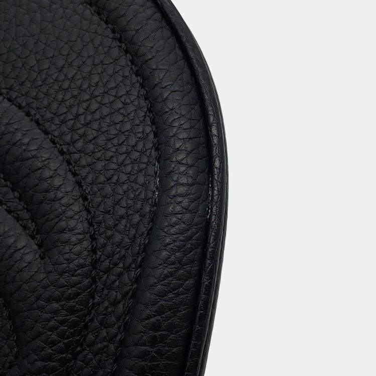 Pre Owned Gucci Soho Interlocking G Shoulder Bag Black/Beige Leather