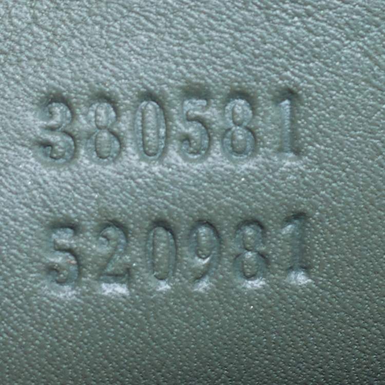 Pre Owned Gucci Jackie Olive Green Python Flap Shoulder Bag