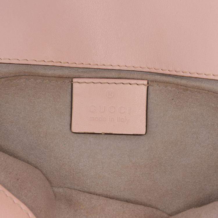 مملوكة مسبقًا Gucci Pink Small GG Marmont Matelasse Leather Shoulder Bag 