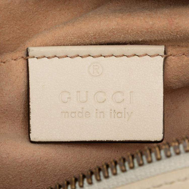 Pre Owned Gucci White Small GG Marmont Matelasse Leather Crossbody