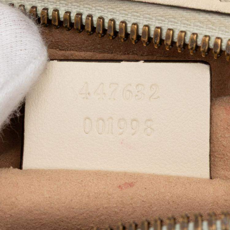 Pre Owned Gucci White Small GG Marmont Matelasse Leather Crossbody