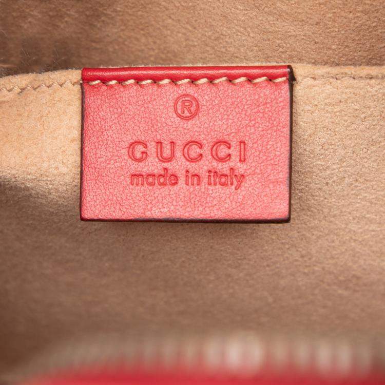 Pre Owned Gucci Red Small GG Marmont Matelasse Leather Backpack