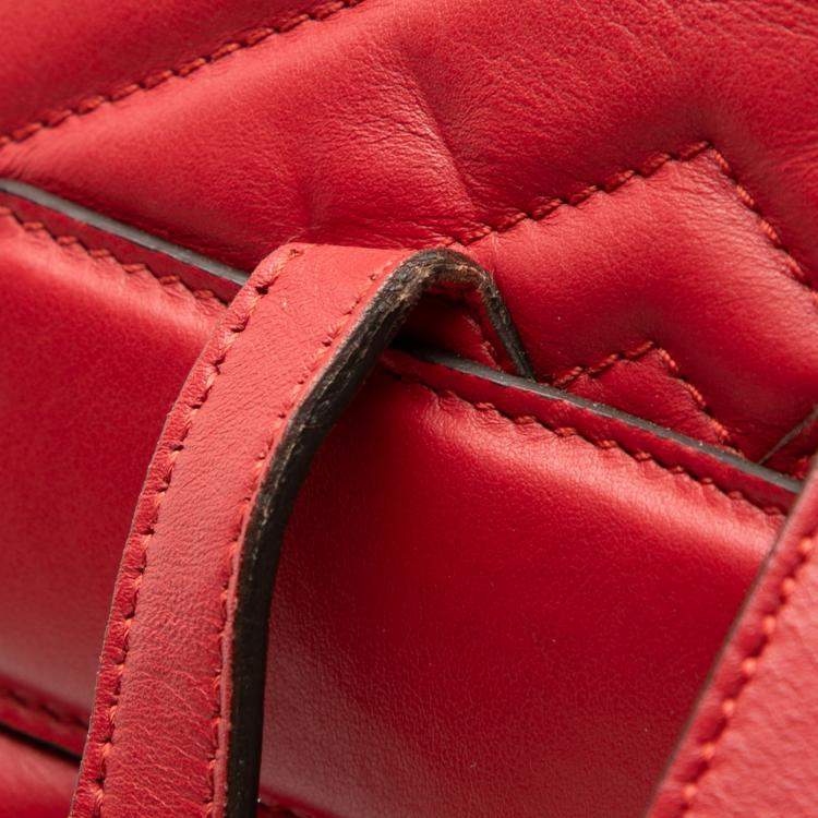 Pre Owned Gucci Red Small GG Marmont Matelasse Leather Backpack