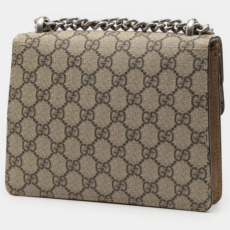 Pre Owned Gucci Brown Small GG Supreme Dionysus Crossbody