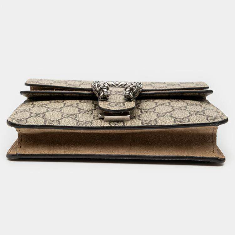 Pre Owned Gucci Brown Small GG Supreme Dionysus Crossbody