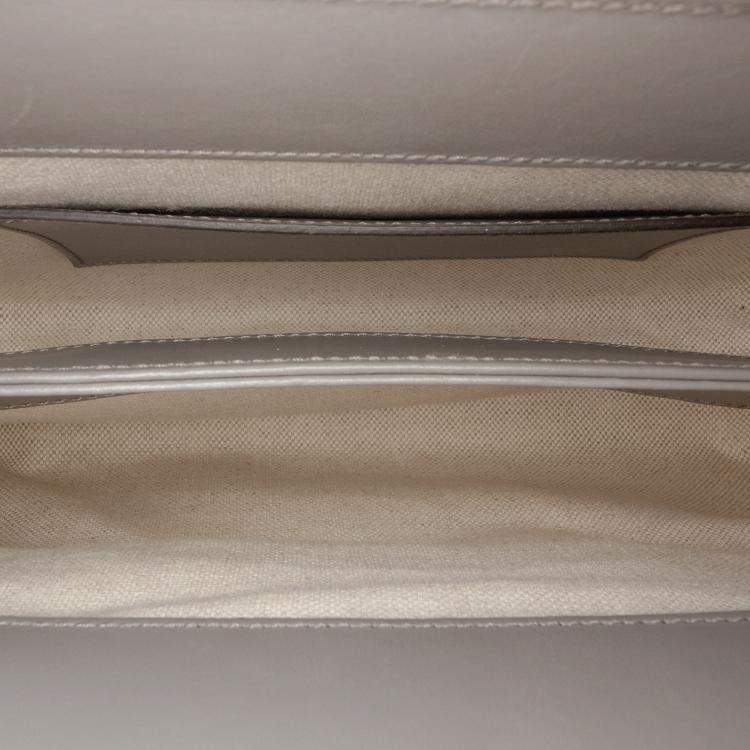 Pre Owned Gucci Grey Small GG Marmont Matelasse Leather Ophidia Chain Bag