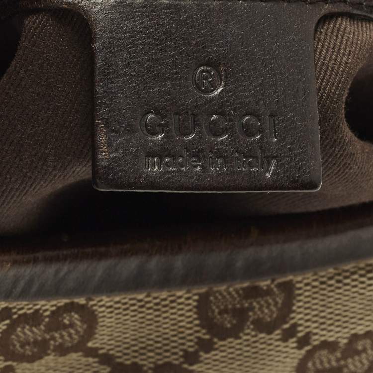 مملوكة مسبقًا Gucci Beige/Brown GG Canvas and Leather Hobo