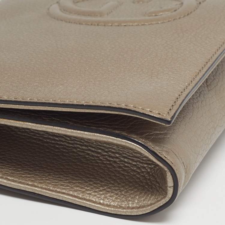 Pre Owned Gucci Beige Soho Tassel Leather Clutch