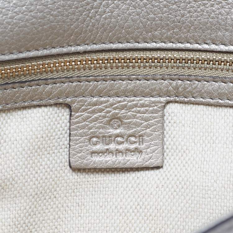 Pre Owned Gucci Beige Soho Tassel Leather Clutch