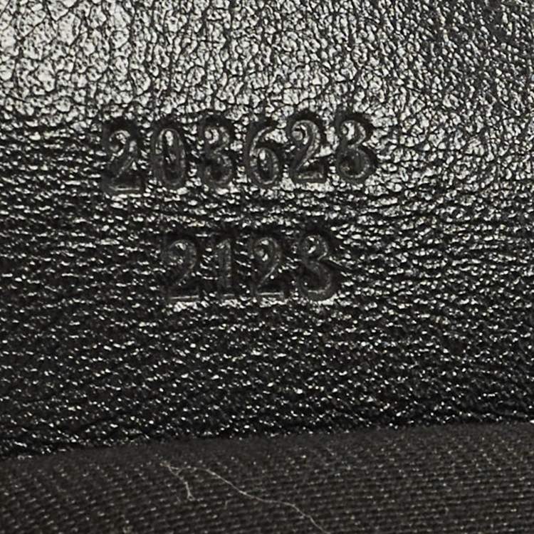 Pre Owned Gucci Pelham Studded Black GG Canvas and Leather Hobo