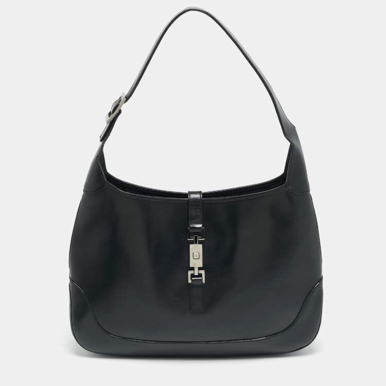 مملوكة مسبقًا Gucci Jackie Black Leather Shoulder Bag