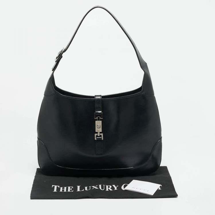 مملوكة مسبقًا Gucci Jackie Black Leather Shoulder Bag