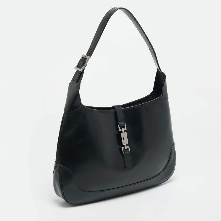 مملوكة مسبقًا Gucci Jackie Black Leather Shoulder Bag