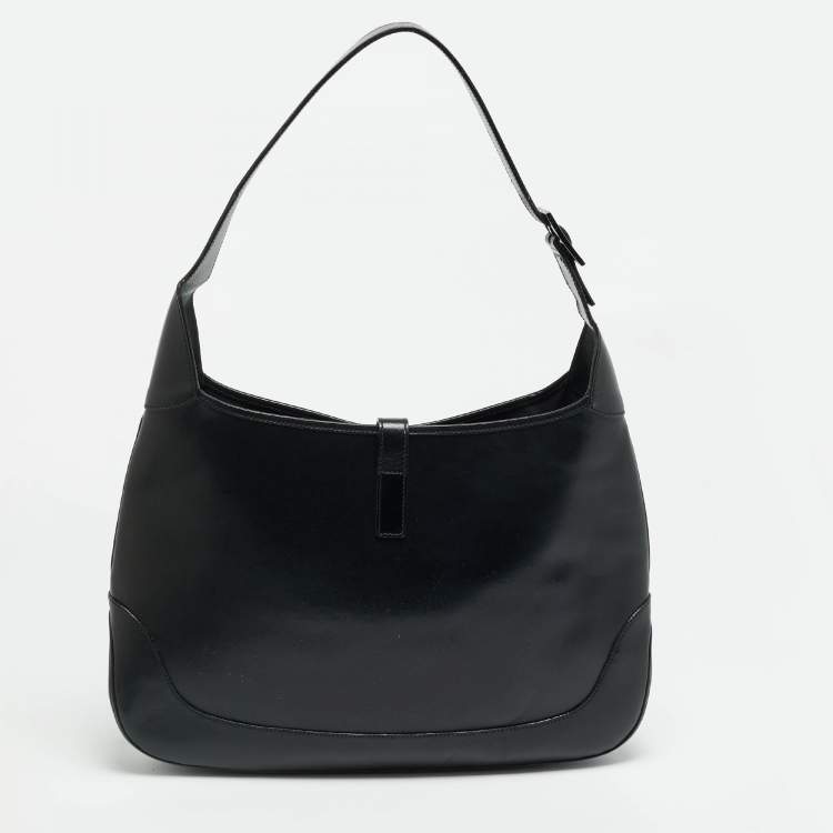مملوكة مسبقًا Gucci Jackie Black Leather Shoulder Bag