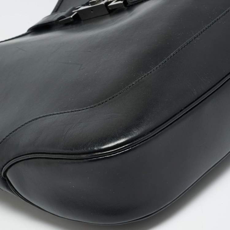 مملوكة مسبقًا Gucci Jackie Black Leather Shoulder Bag