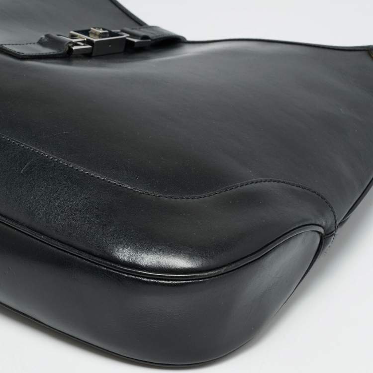 مملوكة مسبقًا Gucci Jackie Black Leather Shoulder Bag
