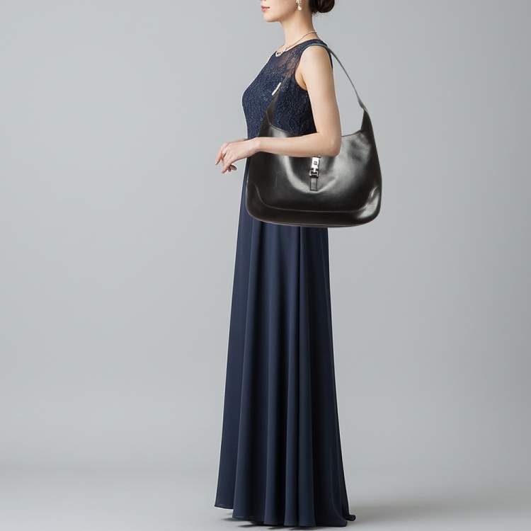 مملوكة مسبقًا Gucci Jackie Black Leather Shoulder Bag