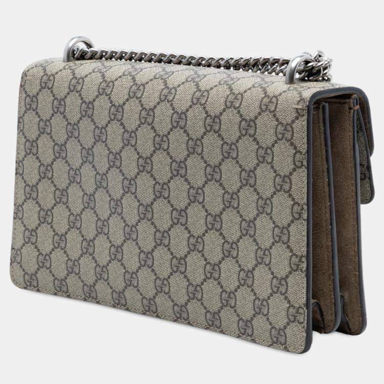 Pre Owned Gucci Brown Medium GG Supreme Dionysus Shoulder Bag
