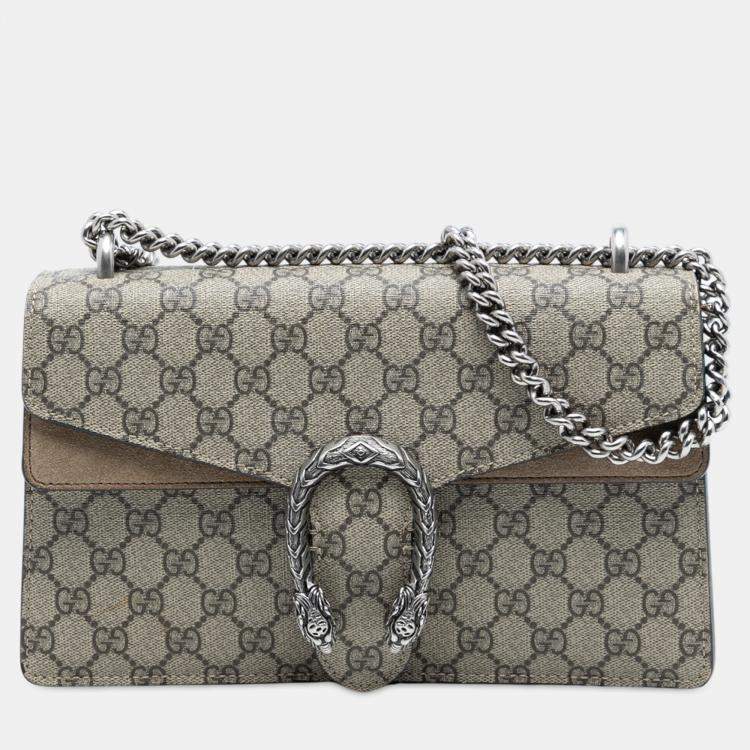 Pre Owned Gucci Brown Medium GG Supreme Dionysus Shoulder Bag