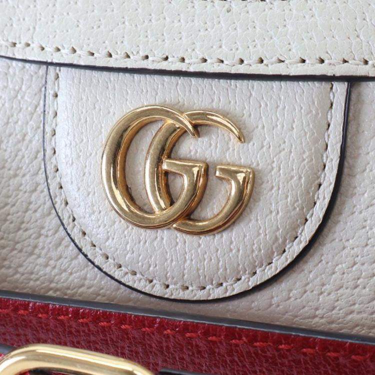 Pre Owned حقيبة توت غوتشي ديانا خشب البامبو جلد عجل أبيض صغيرة