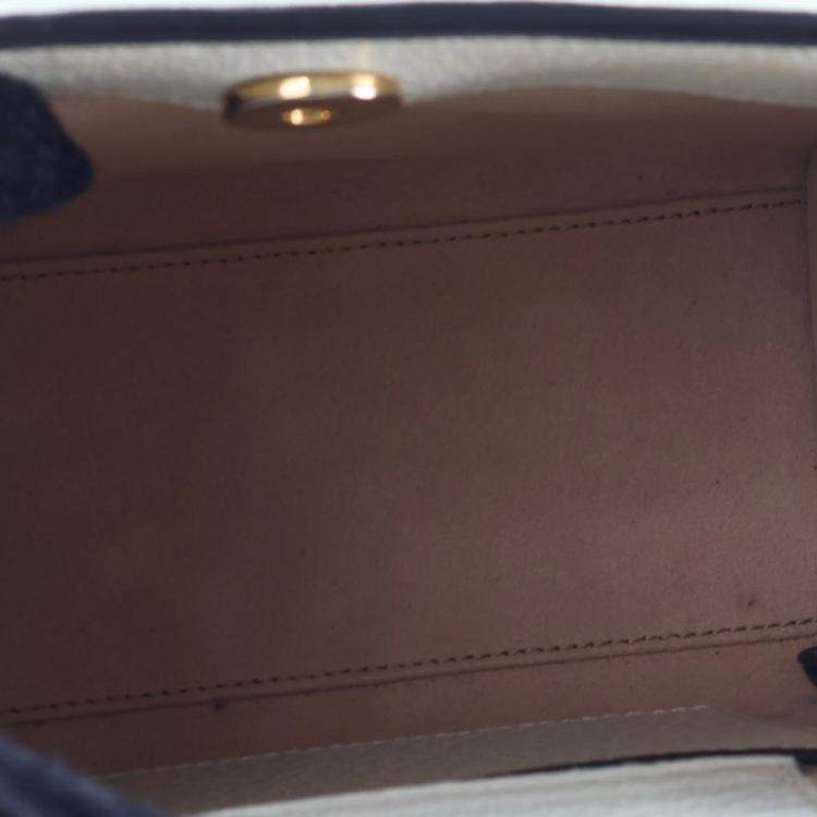 Pre Owned حقيبة توت غوتشي ديانا خشب البامبو جلد عجل أبيض صغيرة