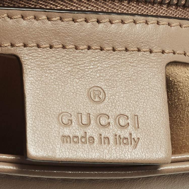 Pre Owned حقيبة كتف غوتشي جي جي مارمونت جلد ماتيلس أوف وايت صغيرة