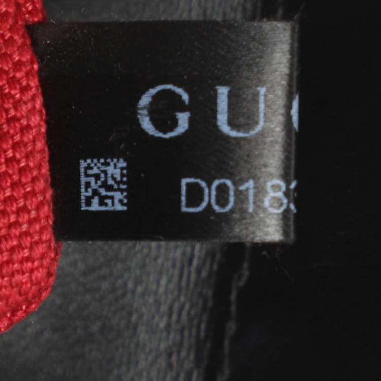 Pre Owned Gucci Vintage Web Beige/Black GG Supreme Coated Canvas and Leather Satchel