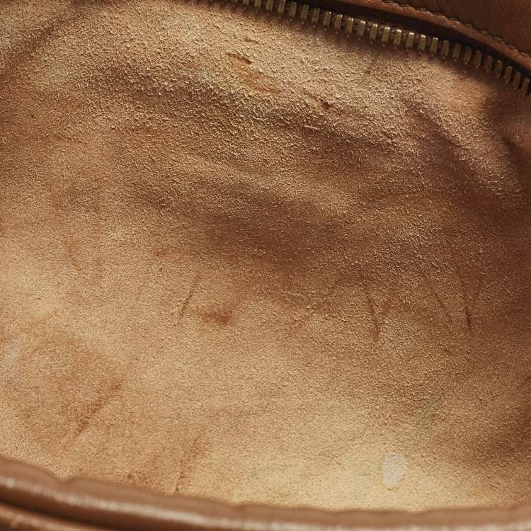 Pre Owned Gucci GG Marmont Small Brown Matelasse Leather Camera Bag