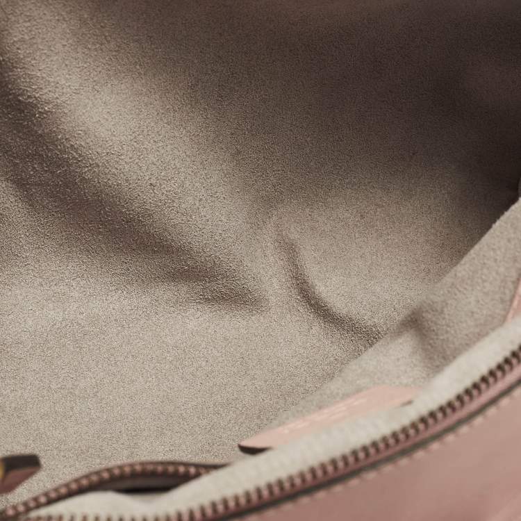 Pre Owned Gucci GG Marmont Flap Medium Light Pink Matelasse Leather Shoulder Bag